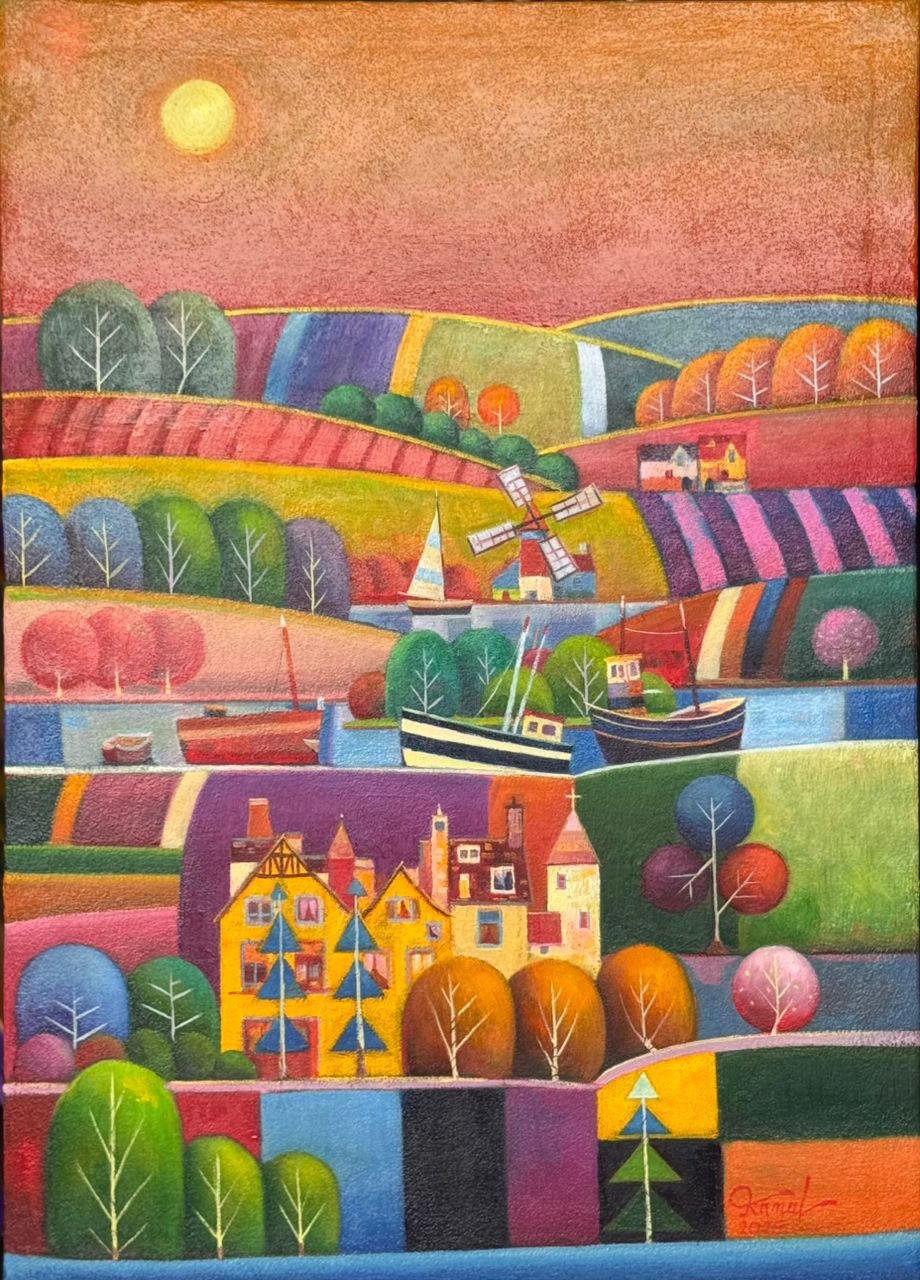 Idyllic Village by the Water