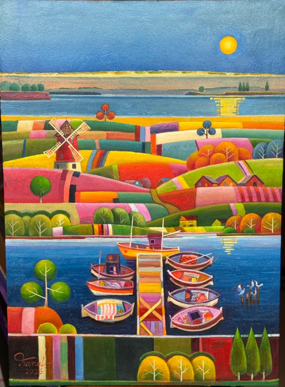 Harbor Scene with Boats